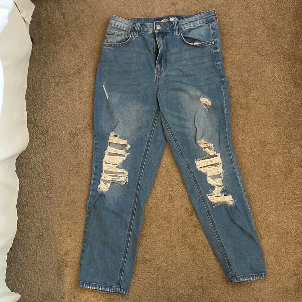 Wild fable ripped jeans. Size 10. Lightly worn.